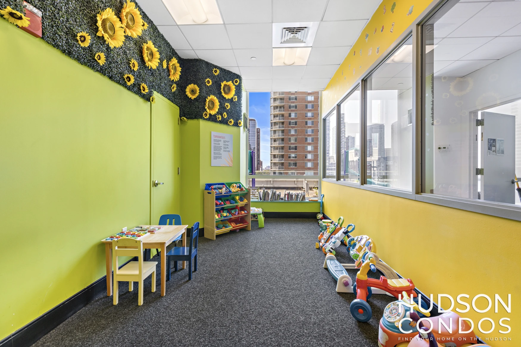 childrens playroom at crystal point condominiums