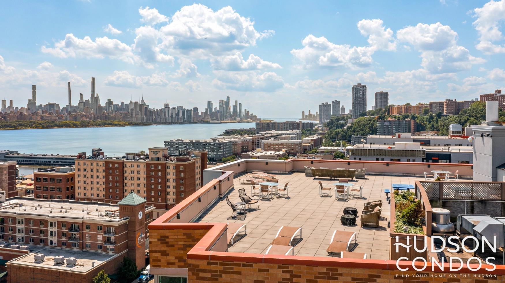roof terrace at one hudson park