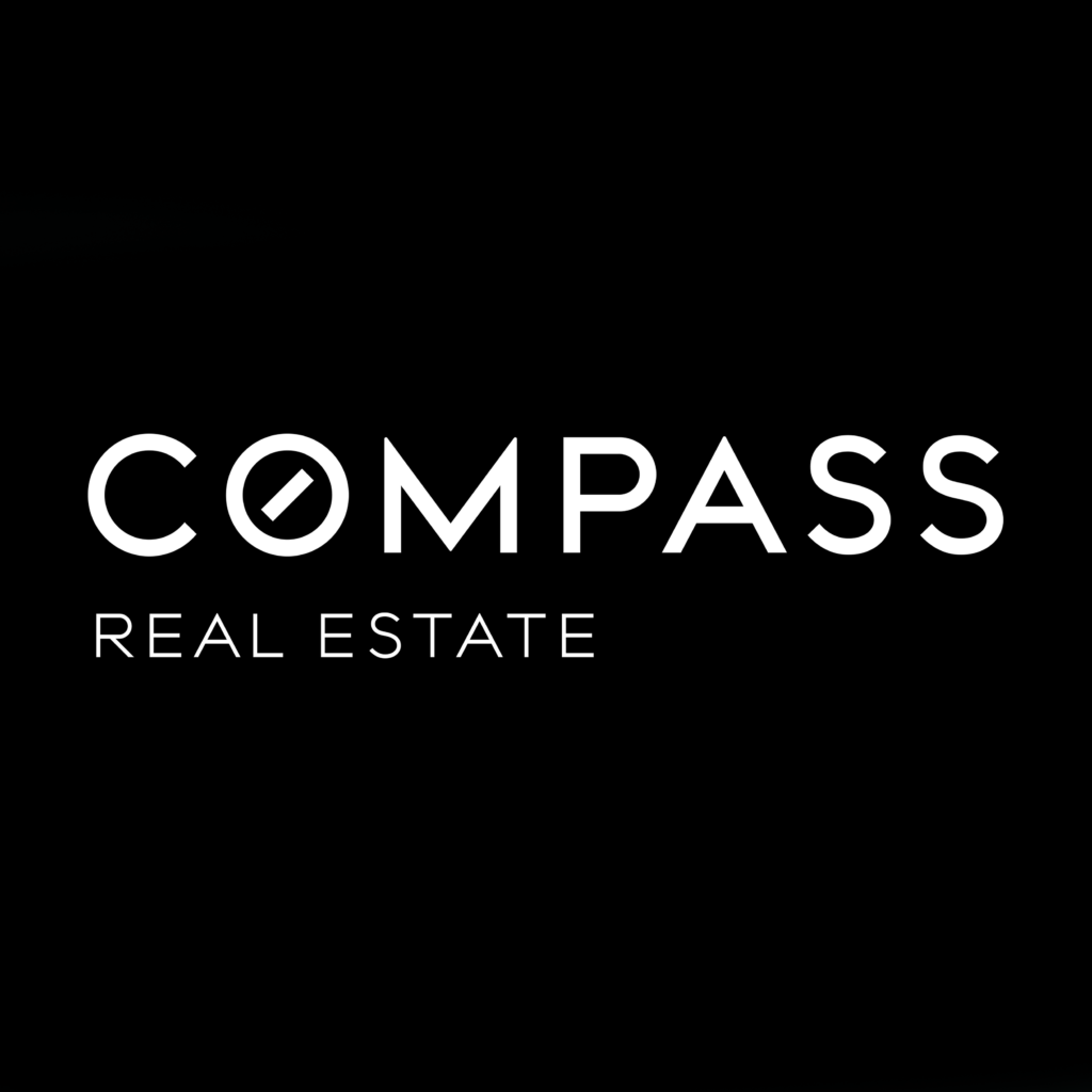 compass real estate agent logo black and white